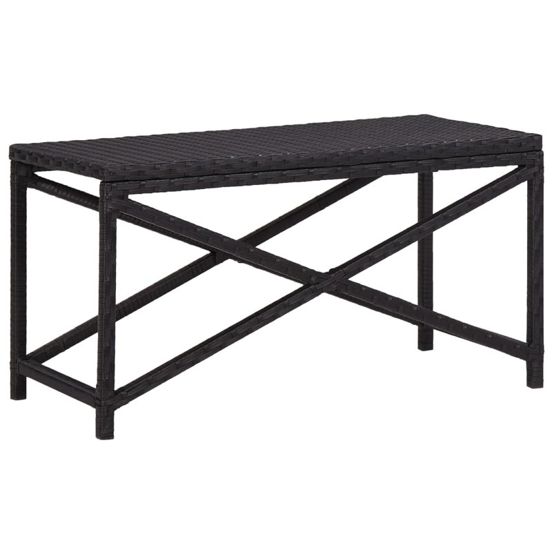 Nada Metal Outdoor Bench, 43cm H x 120cm W x 40cm D, Brown