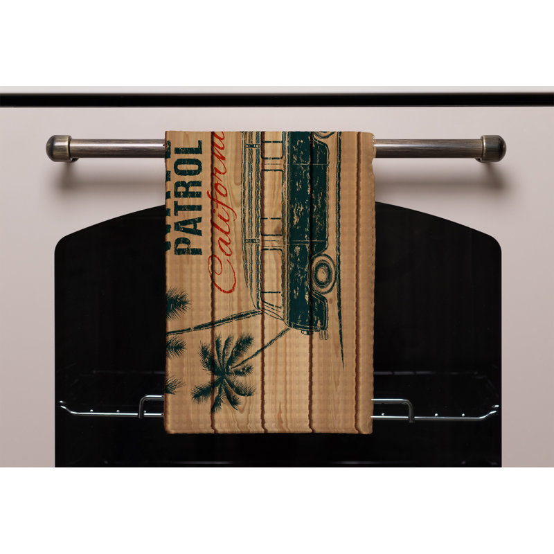 Cotton Floral Waffle Kitchen Towel