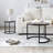 Round Coffee Tables Set Nesting Table For Living Room,nightstand With Metal Base For Small Space