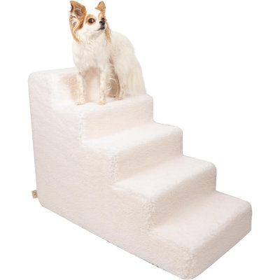 Dog Stair, Foam Pet Steps Portable Ramp For Couch Sofa And High Bed,Non-Slip Balanced, 5-Step