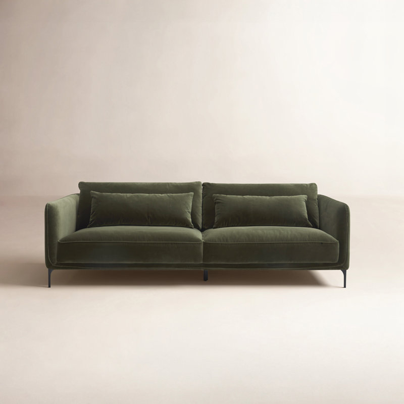 Rae Upholstered 84'' Sofa, Military Green