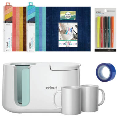 Cricut Hat Press Machine with Infusible Ink and Trucker Hat Bundle, Size: Standard, Blue