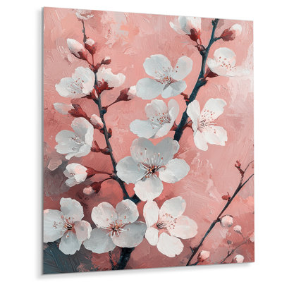 Moment In Springtime Cherry Blossom II - Traditional Metal Art Print, Cherry Blossom Metal Wall Art