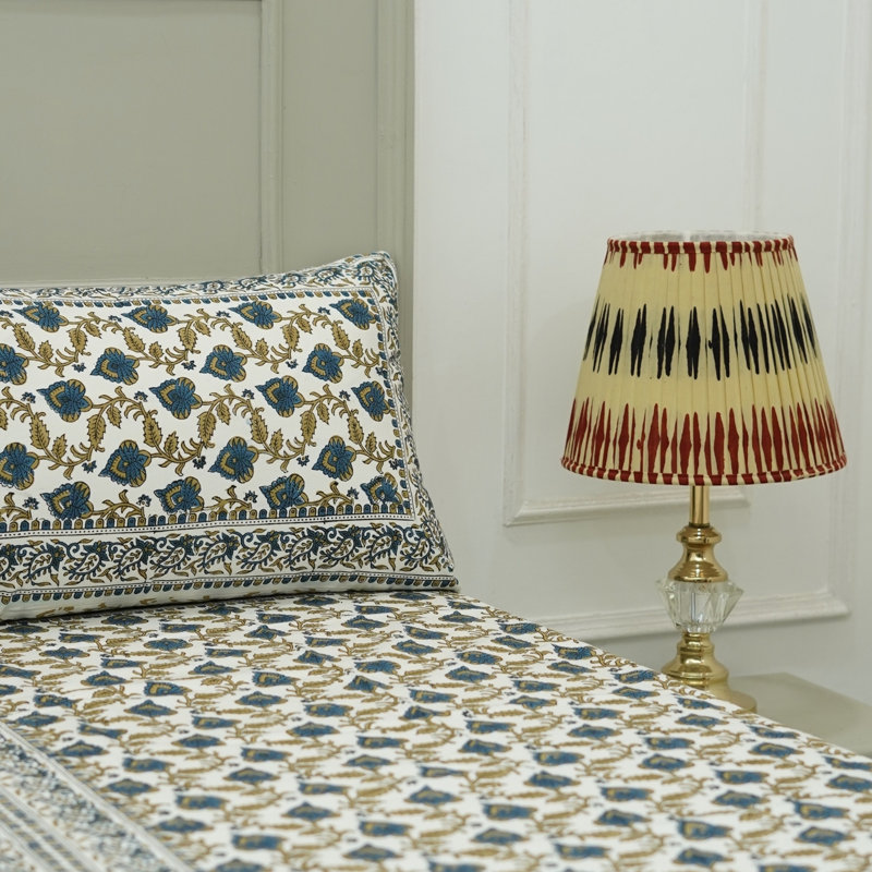 Fabdivine Pure Cotton Bedsheet Set – Handmade Bedsheet with Matching Pillow Covers – Premium Bedding, Madhubala,