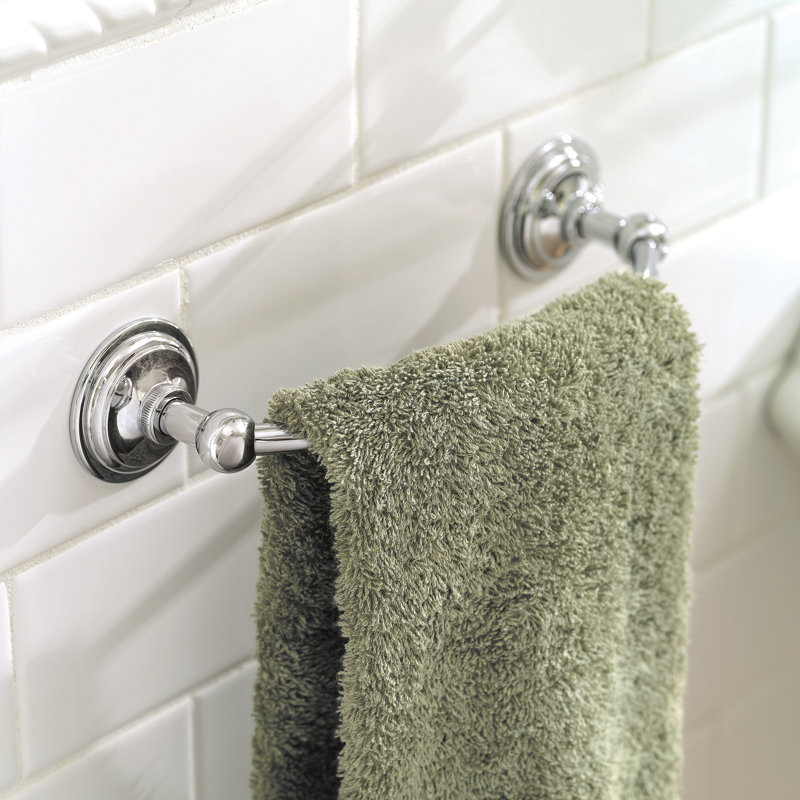 London Terrace 8" Towel Bar, Polished Chrome