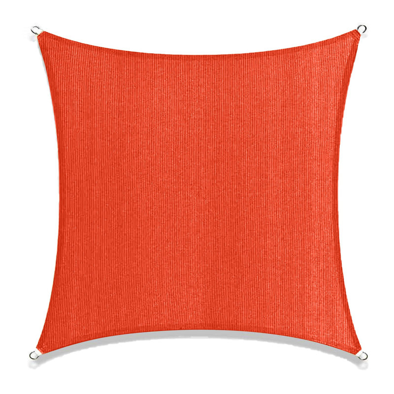 Red 16' x 16' Square Sun Shade Sail Canopy
