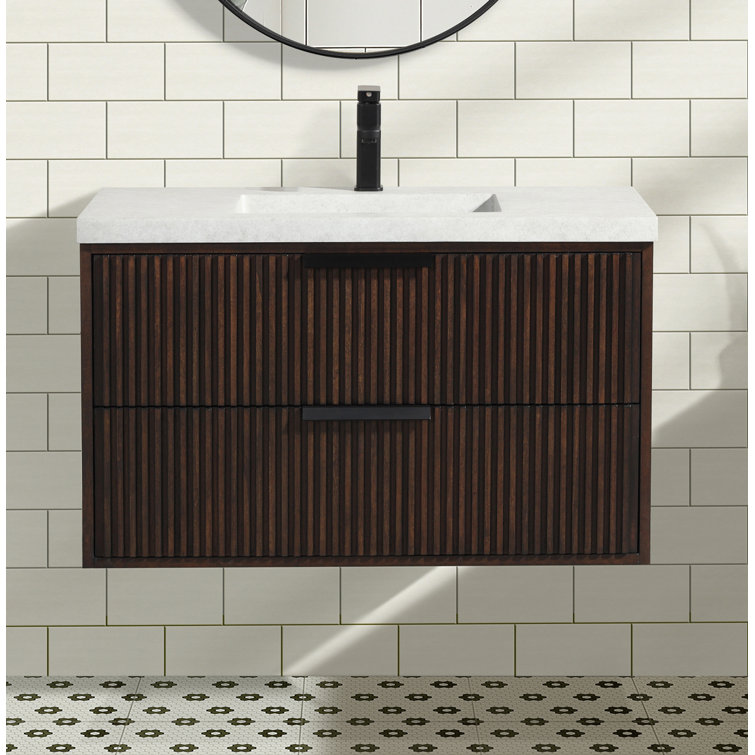 Bastos 36'' Single Bathroom Vanity with Concrete Top