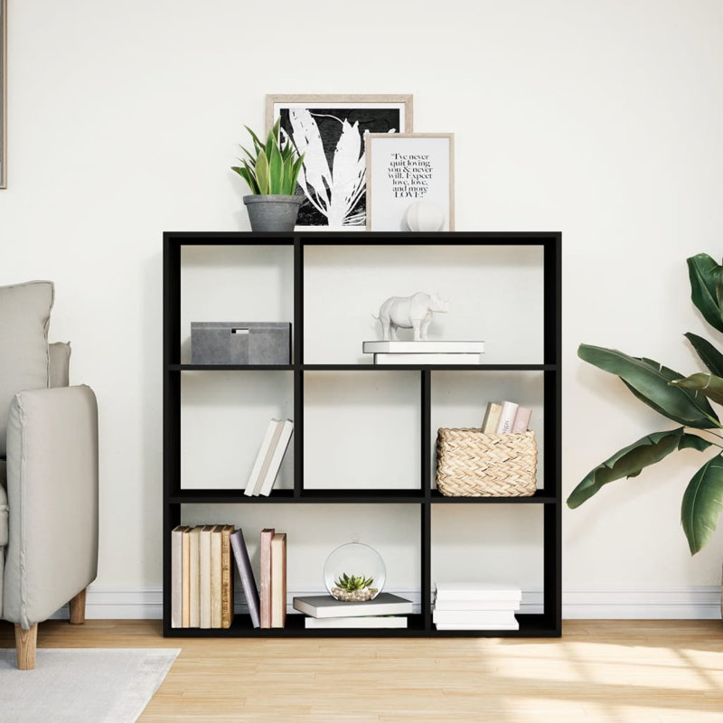 Mylo 103.5cm H x 102cm W Bookcase, Black