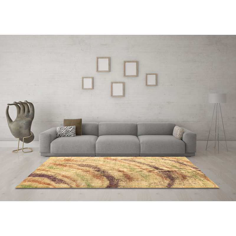 Baume Performance Striped Indoor Rug, Round 6'
