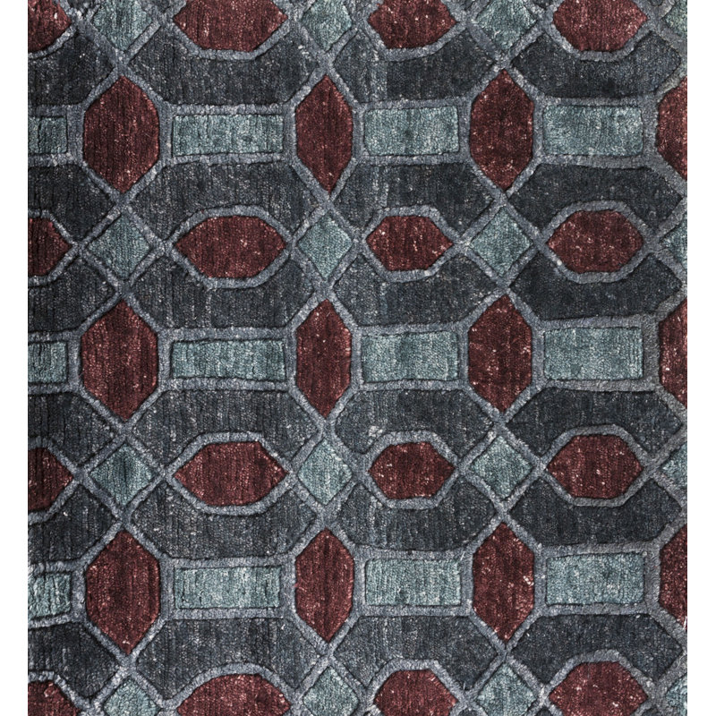 Tapis gris / brun noué à la main Hastyar, Rectangle 2 pi x 3 pi