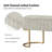 Ferdinand Lawanda 46" Modern Polyester Upholstered Bench with Channel-Tufted Cushion and Metal Base-600450002