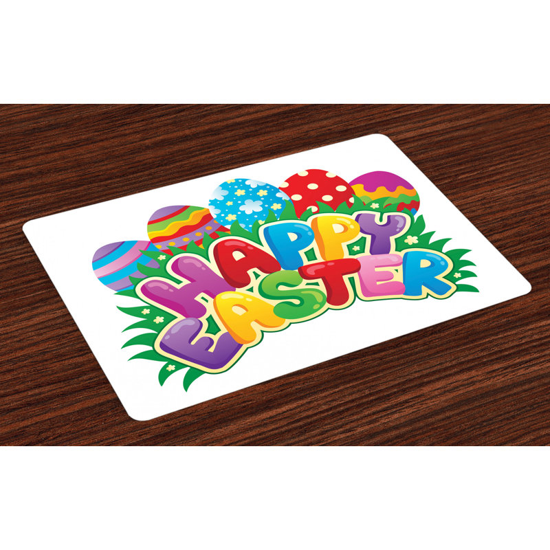Resaca Easter Cartoon Ornamental Eggs Placemat