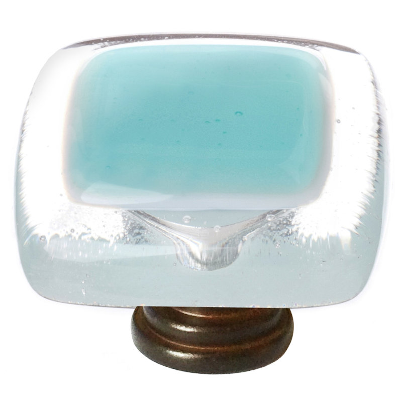 Square Knob, Oil Rubbed Bronze, Aqua