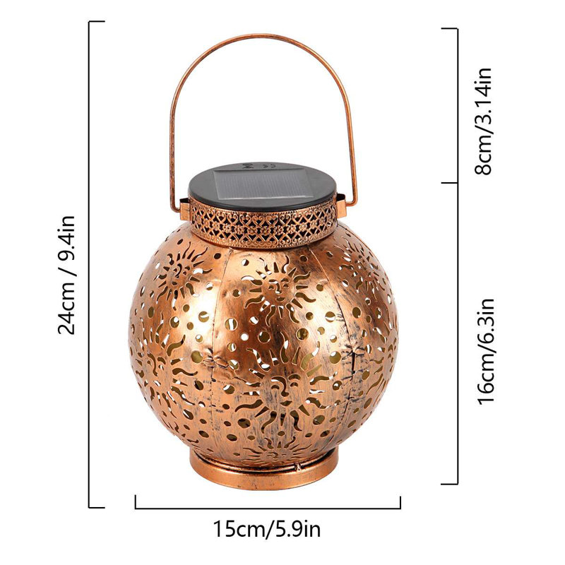 9.4" Solar Powered Integrated LED Outdoor Lantern