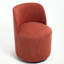 Fauteuil demi-tonneau pivotant rembourré avec coussin moelleux-129543142