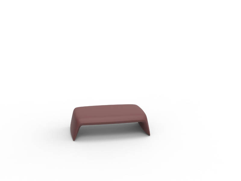 Table basse en plastique soufflé / résine, Grenat