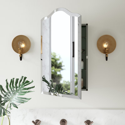 Volmer 16'' W 25'' H Frameless Medicine Cabinet Mirror 3 Adjustable