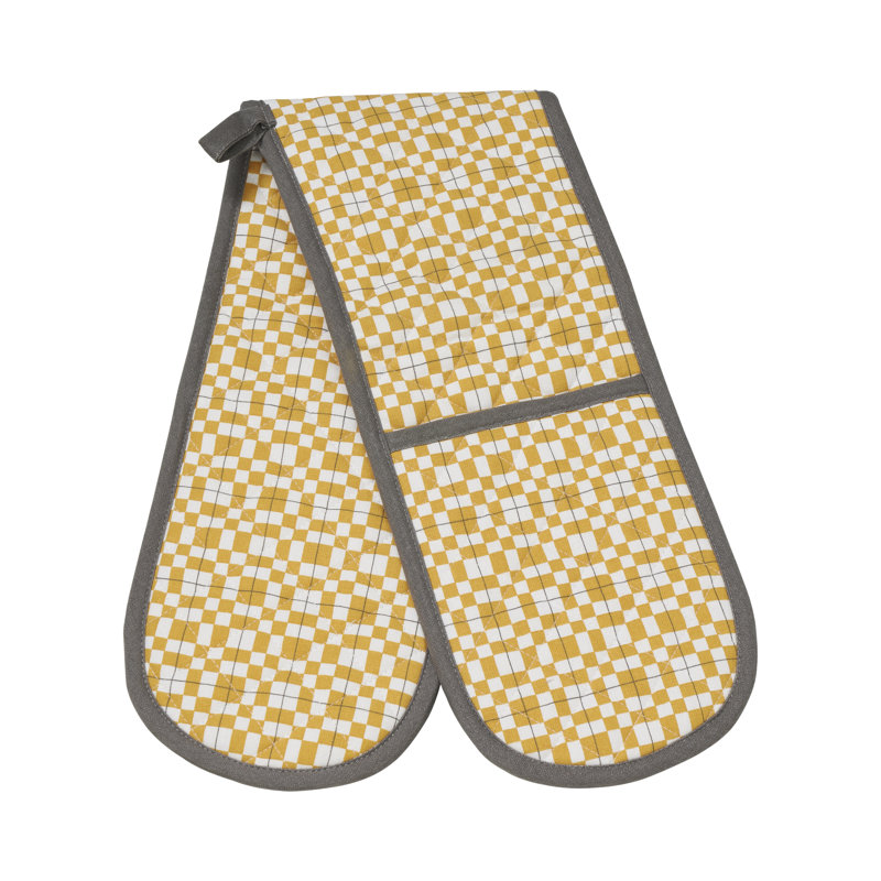Penguin Home Cotton Oven Glove, Grey/Orange