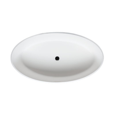 Cambria 58" x 32" Freestanding Soaking Solid Surface Bathtub