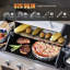 Barbecue au propane en acier inoxydable à 4 brûleurs avec brûleur latéral, barbecue extérieur de 82 000 BTU