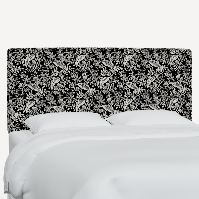 Elly Headboard, California King, Rpc Canopy Black & Cream Linen