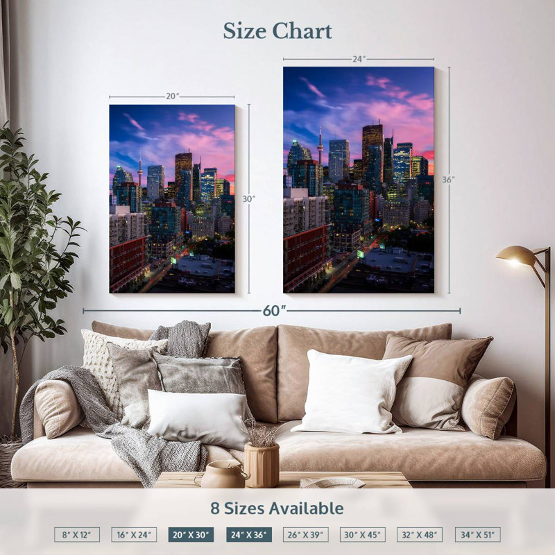 Sireci Toronto Twilight Sky, 36" H x 24" W