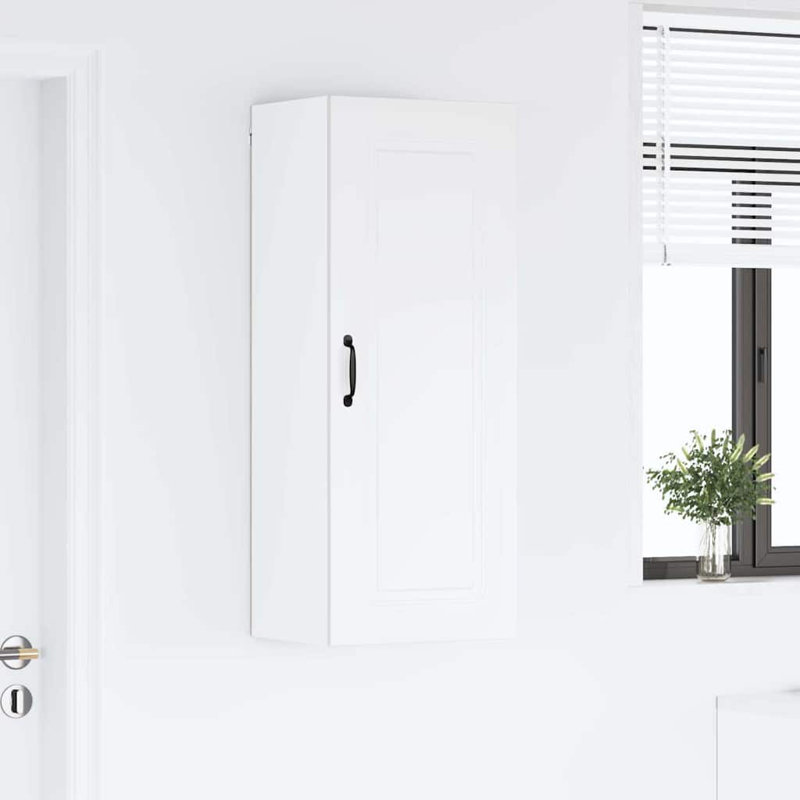 Vidaxl Kitchen Wall Cabinet With Shelf Sonoma Oak 50 X 31 X 100 Cm, 100cm H x 40cm W x 31cm D, High Gloss White