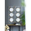 Art mural doré et blanc en miroir, style moderne, 15,7 po x 43,3 po et blanc, contemporain, 43,5 po x 15,5 po