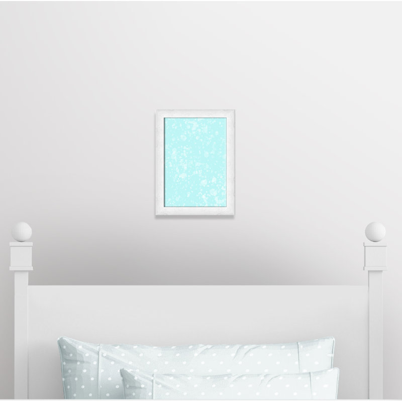 Impression sur papier de bulles fantaisistes, H 16 po x l 12 po x P 0,625 po, Encadré plat à grain de bois blanc