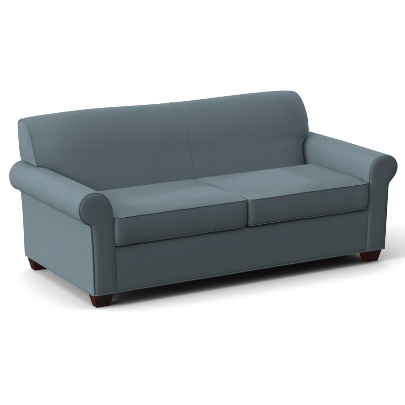Finn 75" Rolled Arm Sofa Bed, Empire Mahogany, Dillon Williamsburg, Innerspring