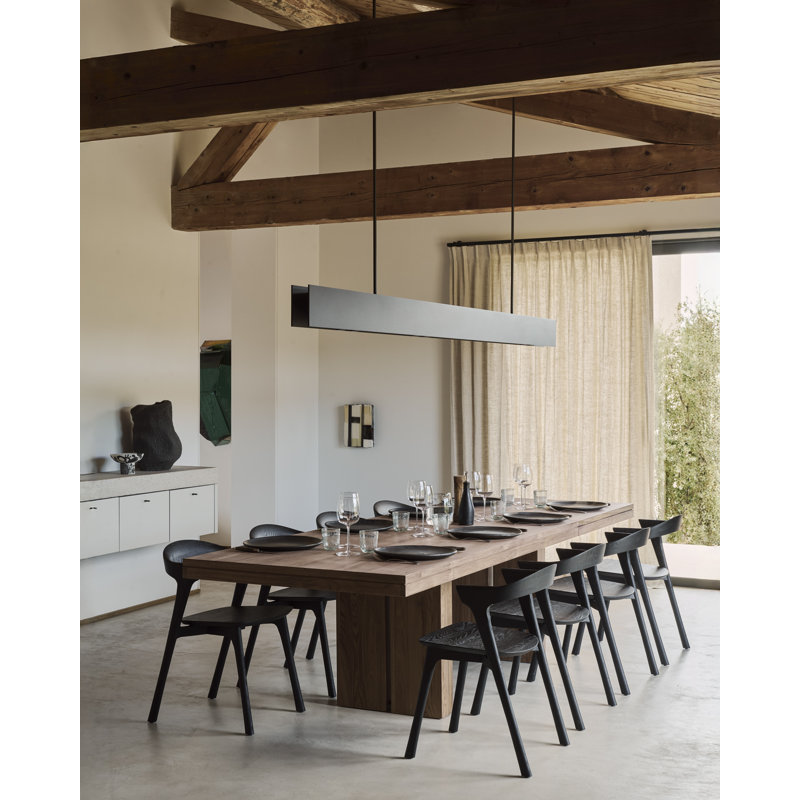 Bok Solid Wood Dining Chair, Oak Black