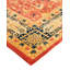 Tapis unique en laine noué à la main 6 pi 1 po x 9 pi 4 po nouvel âge Hayner - orange / bleu marine / jaune
