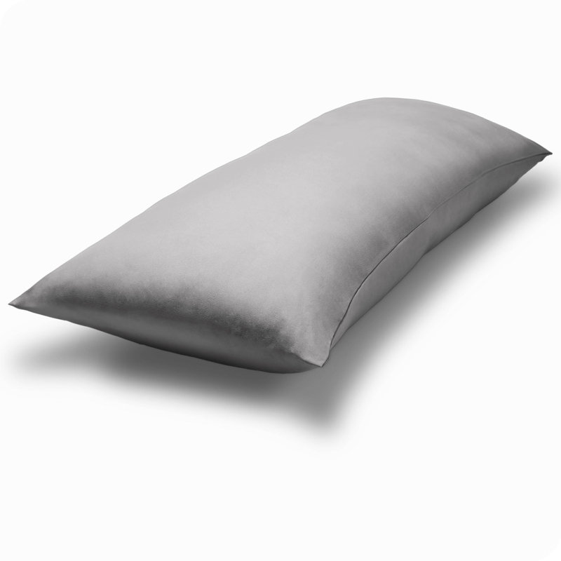 Microfiber Body Pillowcase - Zipper Closure, Light Gray