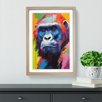 Gorilla Colour Field - Framed Print