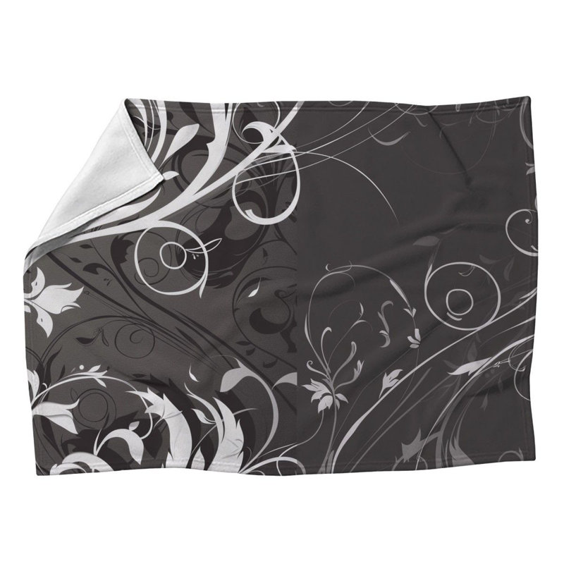 Swirls Cool Pattern Machine Printed Throw Blanket, Queen