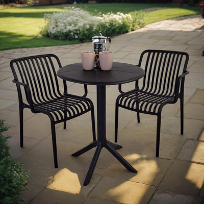 Round 3 - Piece 2 - Person 60Cm L Outdoor Bistro Set