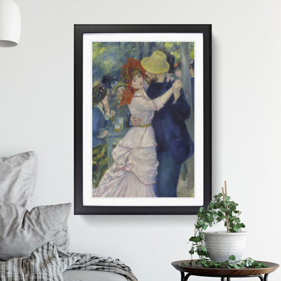 Dance at Bougival by Pierre-Auguste Renoir - Framed Print