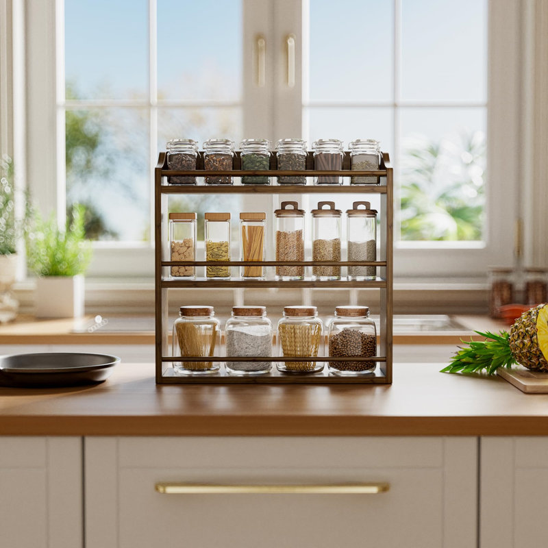 Stainless Steel Spice Rack, Brown