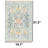 Light Wash Pastel Floral Botanical Area Rug