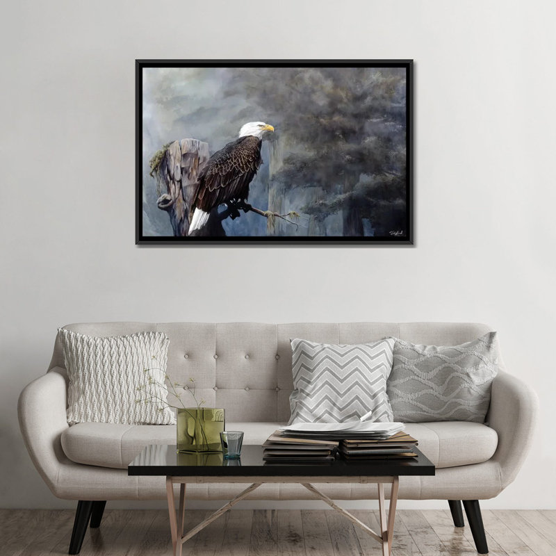 «Freedom Haze», impression sur toile, H 18 po x l 26 po x P 1,5 po, Toile avec cadre noir, Pas de tapis