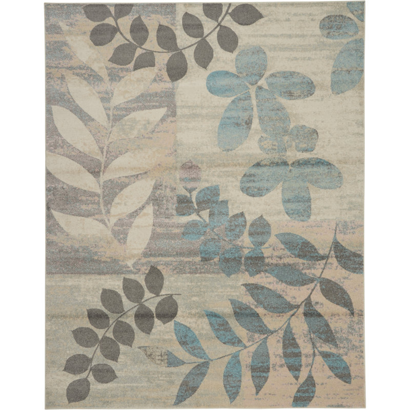 Floral Indoor Rug, Rectangle 8' x 10'