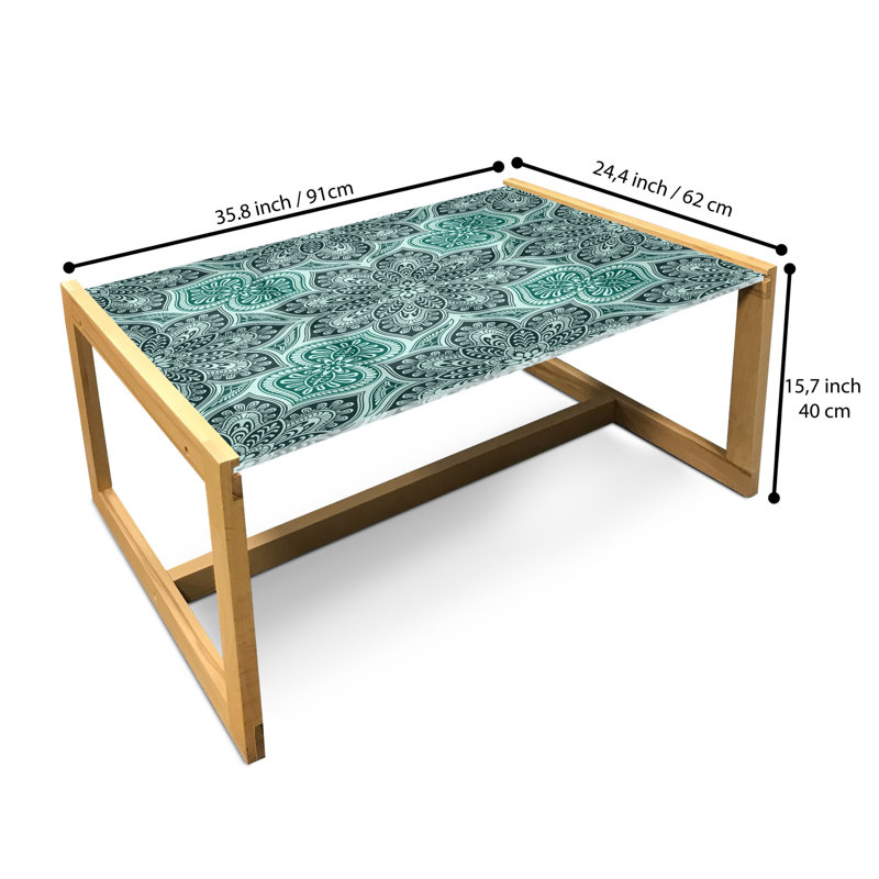 Jalob Trestle Coffee Table, 40cm H x 91cm W x 62cm D