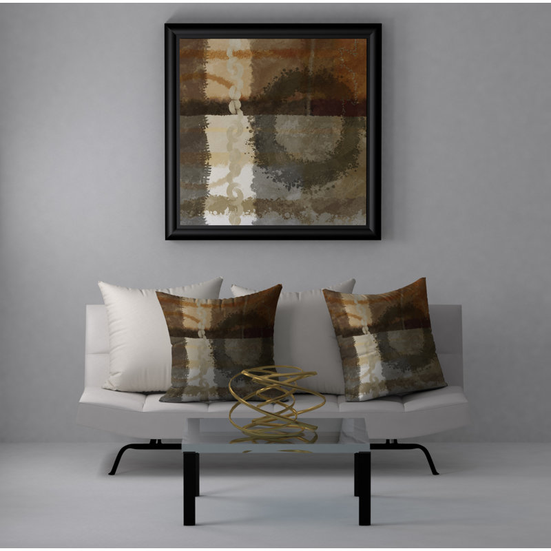 Abstract Throw Pillow, 18" H x 18" W