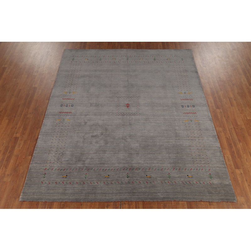 Tapis tribal gris Gabbeh 8
