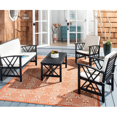 Calhoun Acacia 4 - Person Patio Conversation Set with Cushions