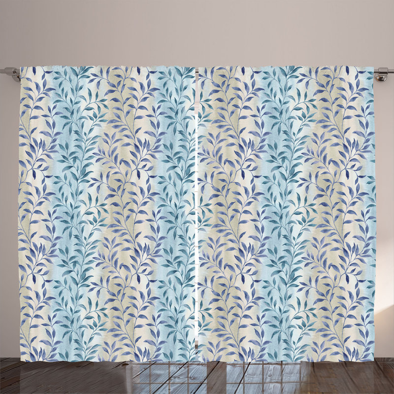 Cherilyn Polyester Semi Sheer Curtain Pair