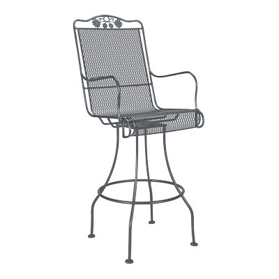 Briarwood Outdoor Swivel Bar Stool, Chestnut Brown