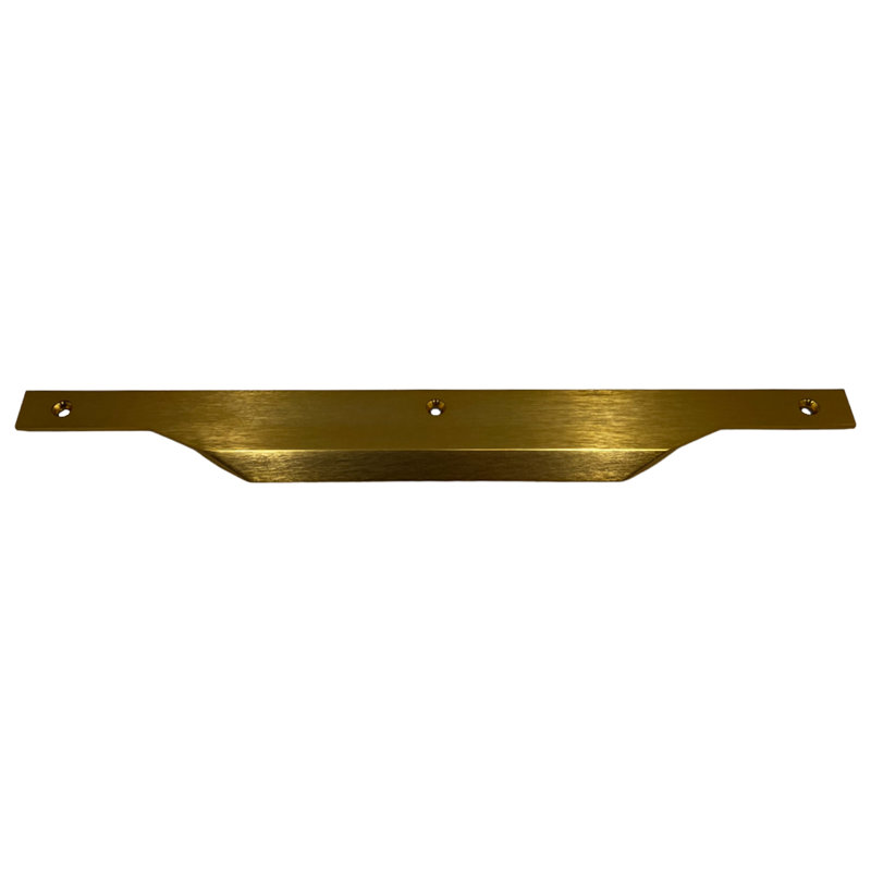 Set of 3 Modern Thin Metal Pull Handles, Gold