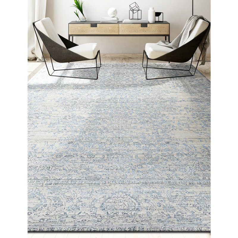 Handmade Wool Area Rug, Rectangle 6' x 9'