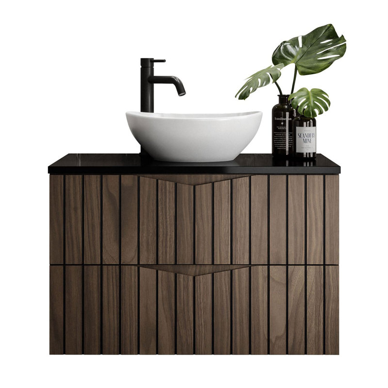 80mm Single Bathroom Vanity with Ceramic Basin